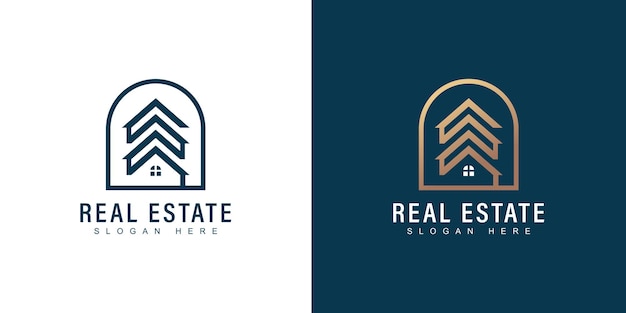 Real estate minimal logo with modern creative concept