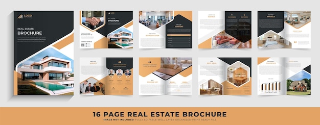 Real Estate minimalist multipage brochure template design