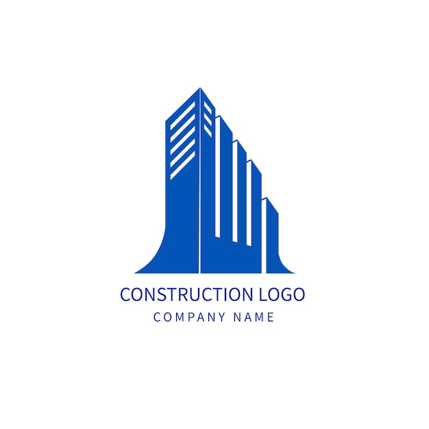 Real estate and model towers logo for general contracting engineering and construction services