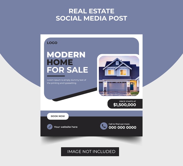 Real Estate Modern Business Social Media Post Banner Template vector