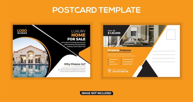 Real estate modern Postcard template