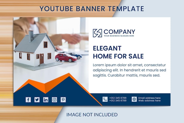 Real estate property company YouTube banner template