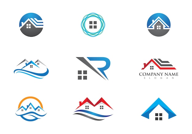 Real Estate , Property and Construction Logo design for business corporate sign . Vector Logo