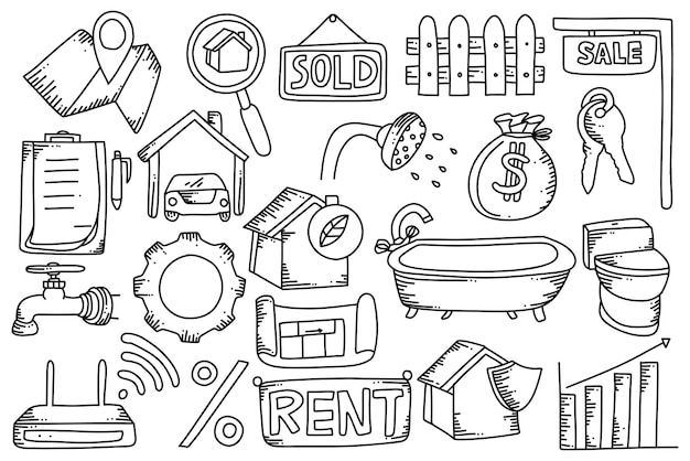 Real estate related doodles