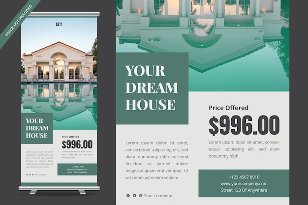 Real Estate Roll Up Banner Design