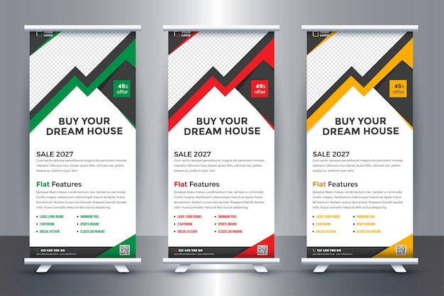 Real estate  Roll up Banner Design