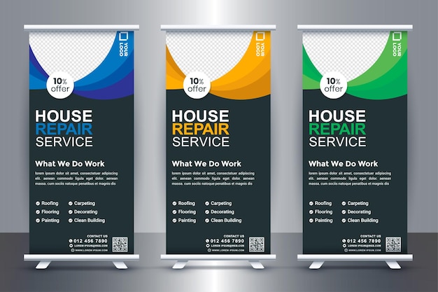 Real estate  Roll up Banner Design