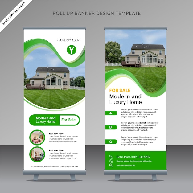 Real estate rollup xbanner Template Design for realtor company