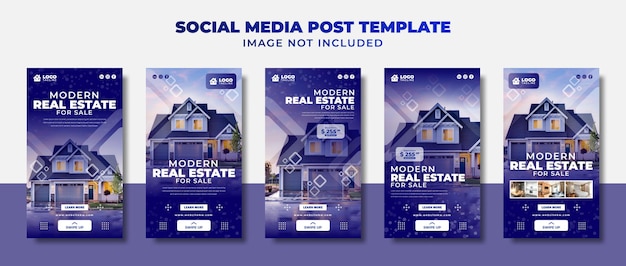 Real Estate For Sale Social Media Instagram Story, Flyer And Banner Template