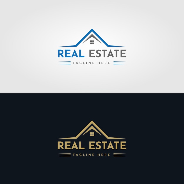 Real estate simple building creative logo design