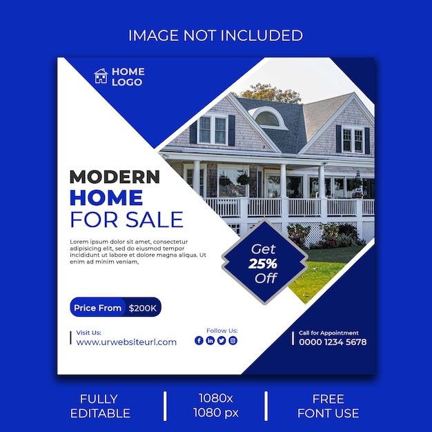 Real Estate Social Media Graphics Designs  Templates