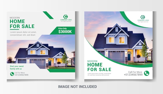 Real estate social media or Instagram post banner template