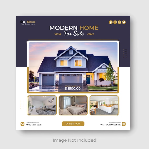 real estate social media or Instagram post template