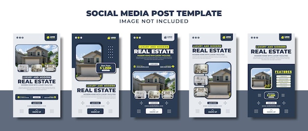 Real Estate Social Media Instagram Story, Flyer And Banner Tempalate