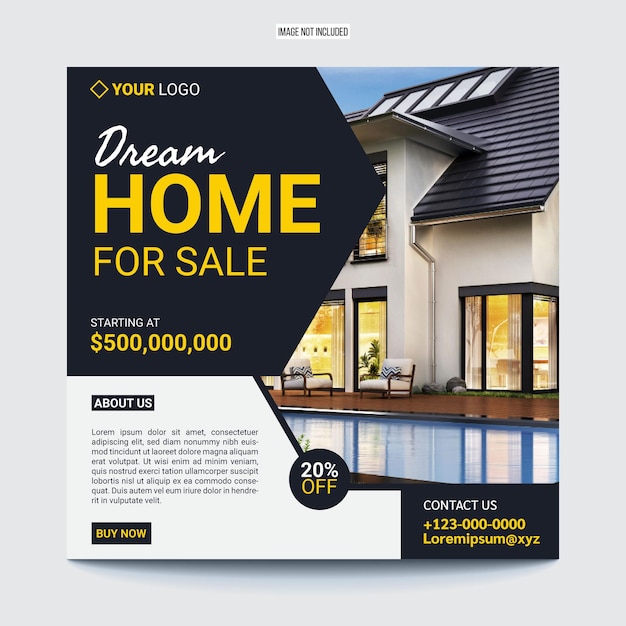 Real estate social media post design template