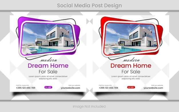 Real estate social media post design