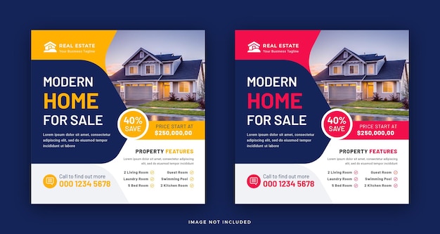 Real Estate Social Media Post Or Square Web Banner Template