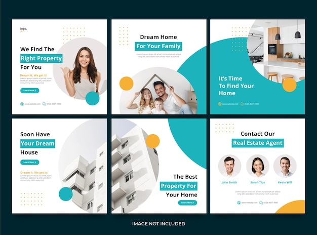 Real estate social media post web banner template