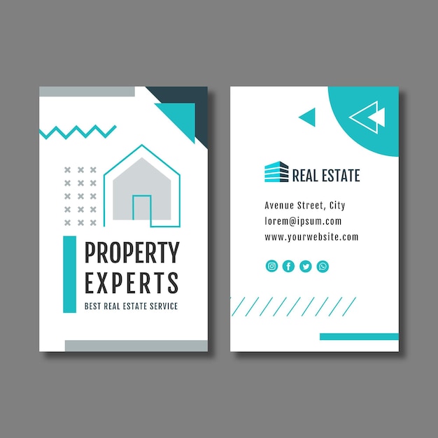 Real estate vertical business card flyer template