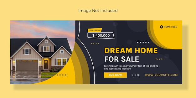 Real estate web banner template or social media banner