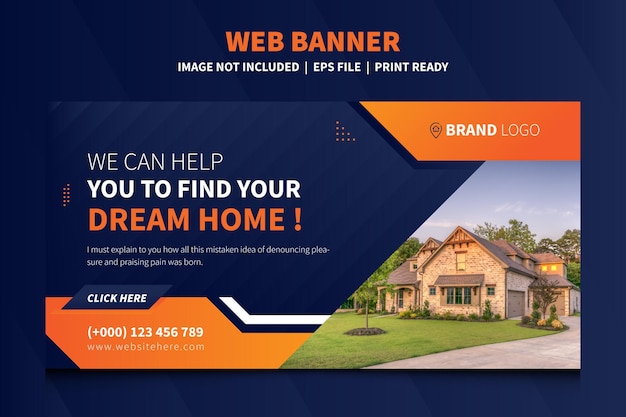 Real Estate web banner template