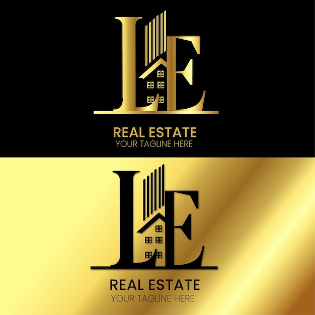 Real estate with luxury logo design