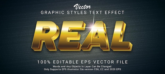 Real fine gold text effect