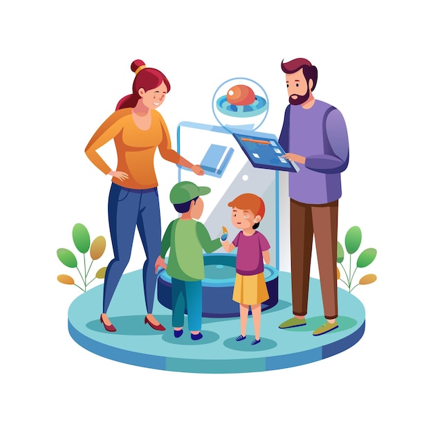 Real Life Family Moments Vector Illustration Concepts