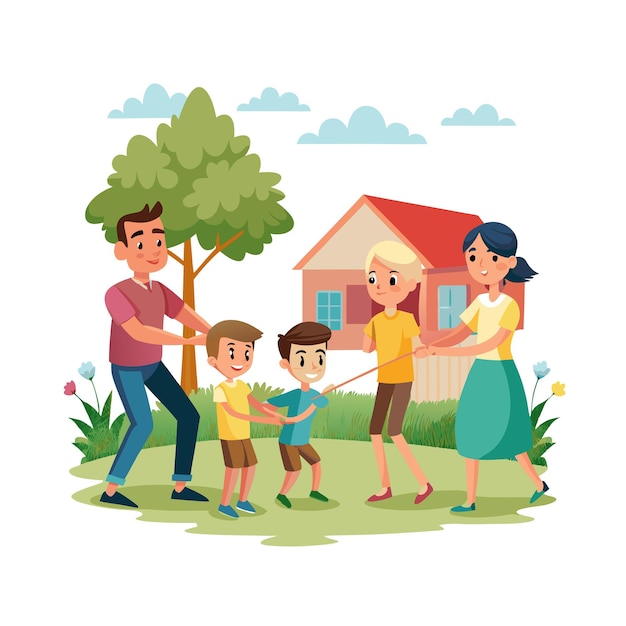 Real Life Family Moments Vector Illustration Concepts