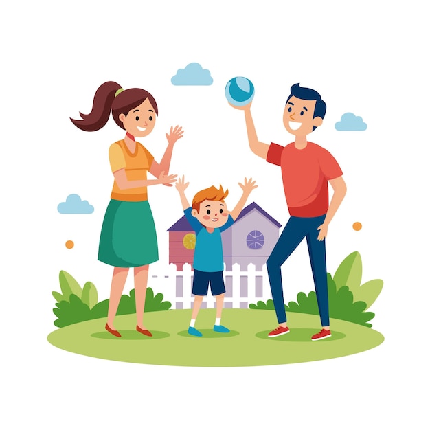 Real Life Family Moments Vector Illustration Concepts