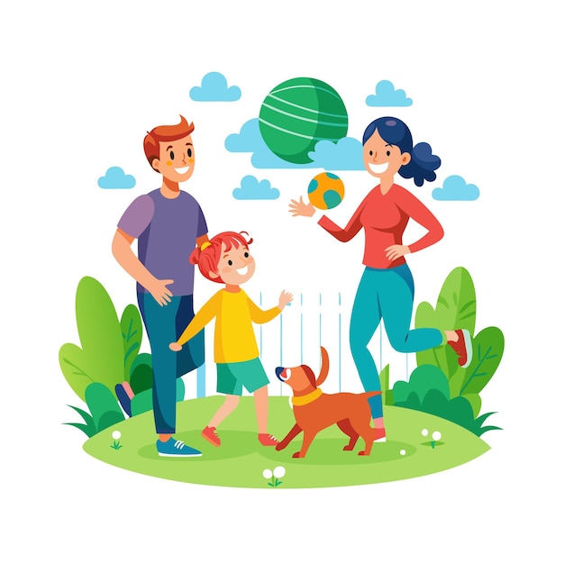 Real Life Family Moments Vector Illustration Concepts