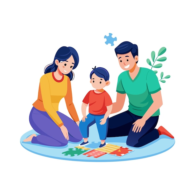 Real Life Family Moments Vector Illustration Concepts