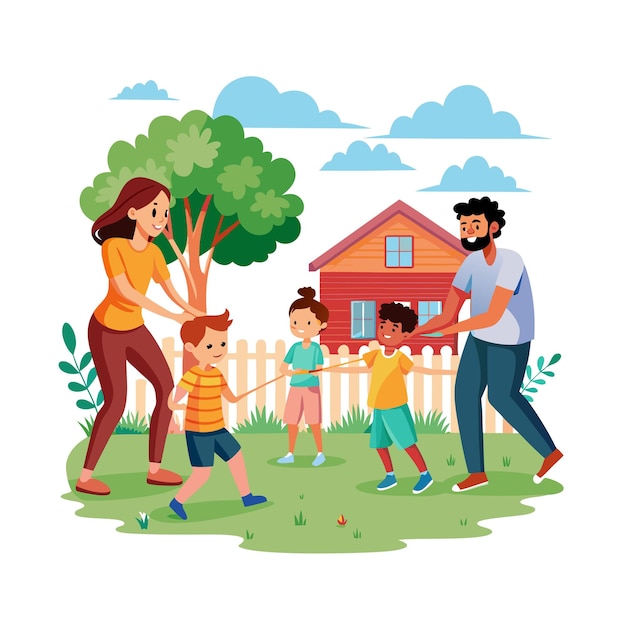 Real Life Family Moments Vector Illustration Concepts