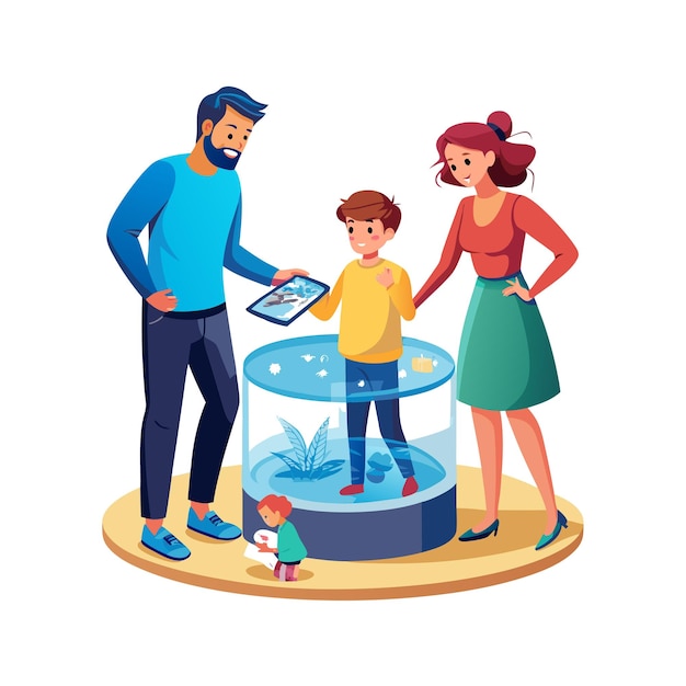 Real Life Family Moments Vector Illustration Concepts