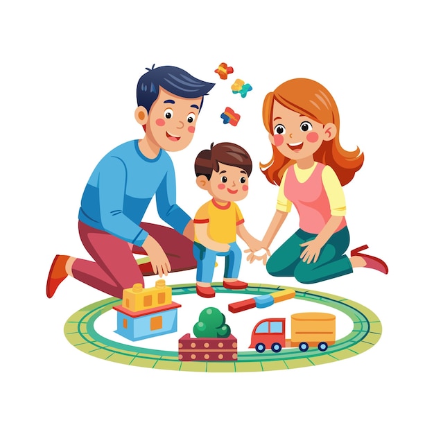 Real Life Family Moments Vector Illustration Concepts