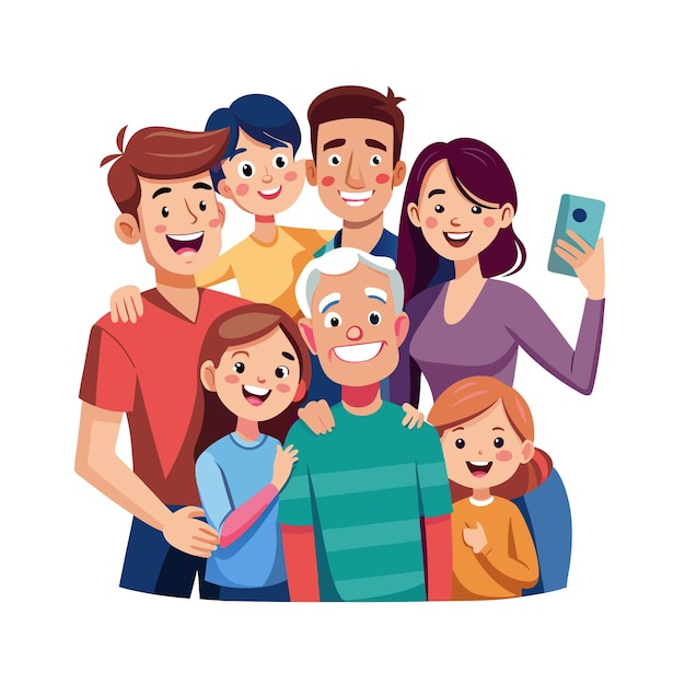 Real Life Family Moments Vector Illustration Concepts