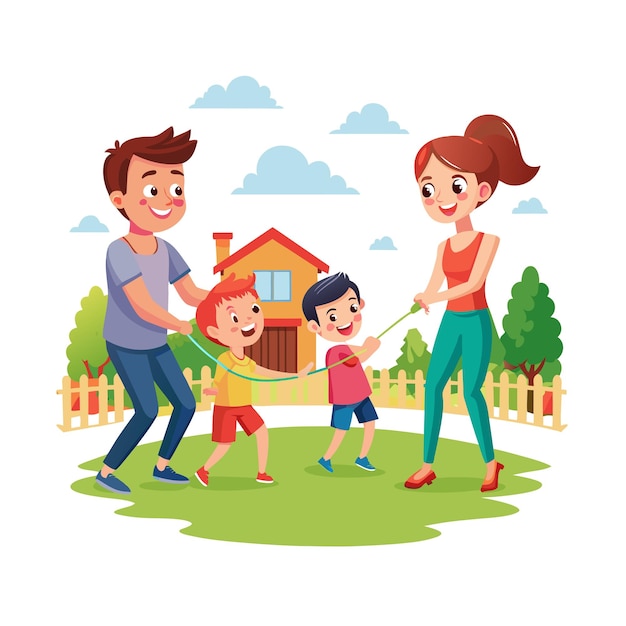 Real Life Family Moments Vector Illustration Concepts