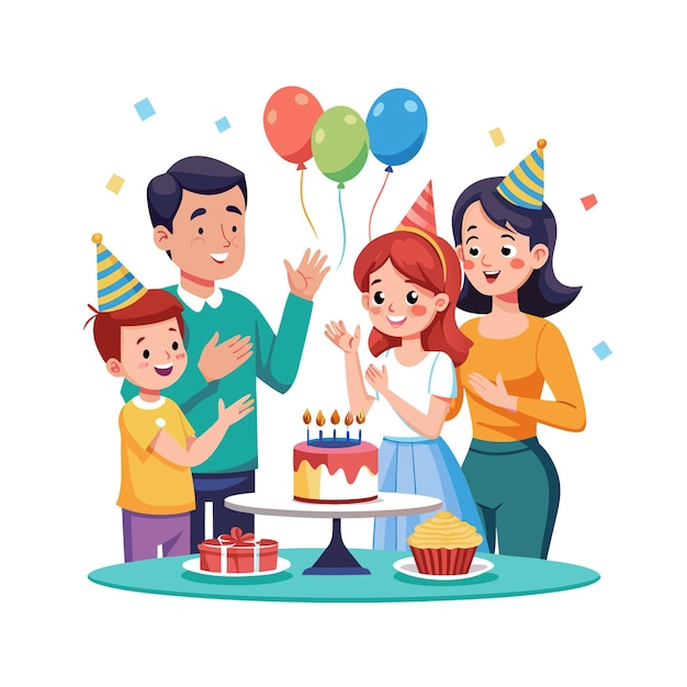 Real Life Family Moments Vector Illustration Concepts