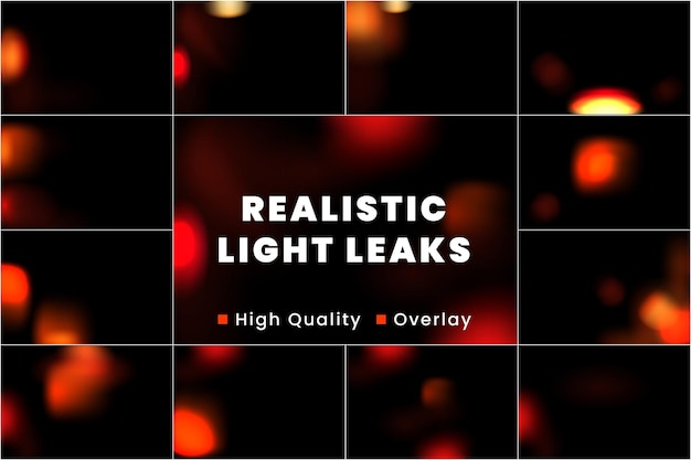 Vector real light leaks overlay