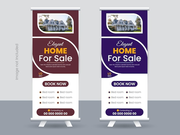 Real state professional Roll up banner stand template design