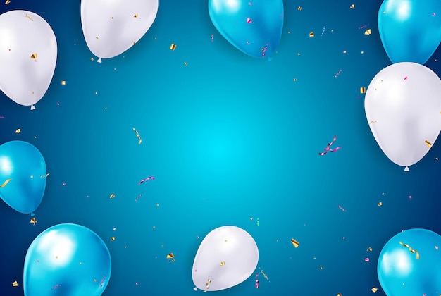 Realistic 3d balloon background  