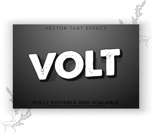 Vector realistic 3d bold text effect