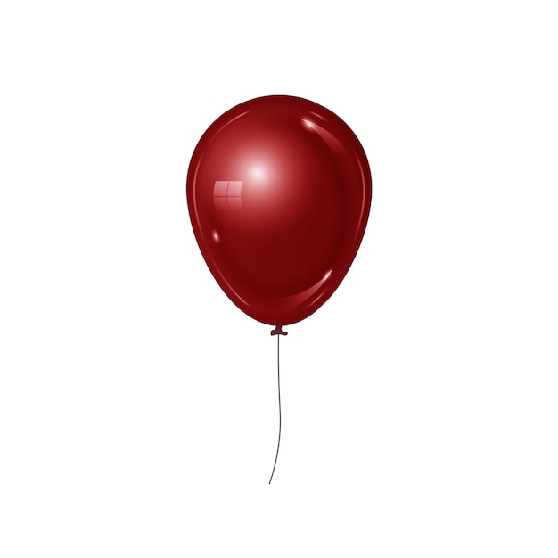 Realistic 3d isolated celebration balloon