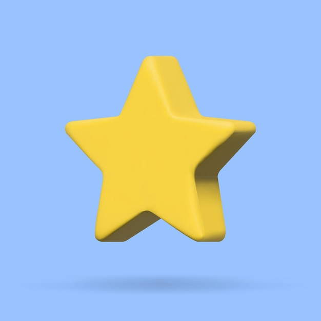 Realistic 3d star icons design of the object