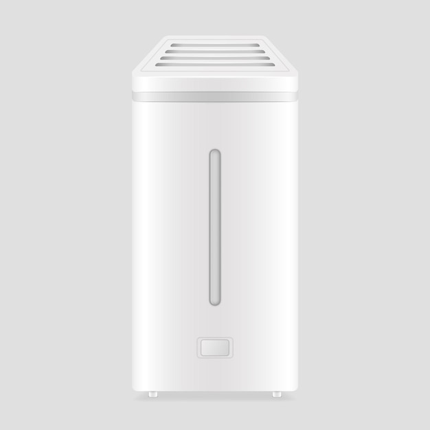 Realistic 3d white air purifier home climate control Modern household appliance for humidifier