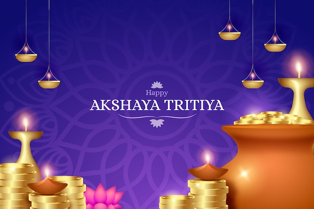 Realistic akshaya tritiya background