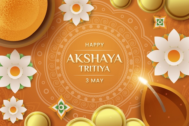 Realistic akshaya tritiya background