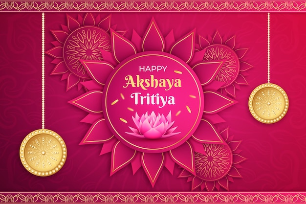 Realistic akshaya tritiya background