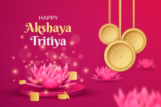 Realistic akshaya tritiya background