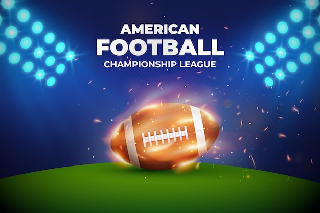 Vector realistic american football championship background